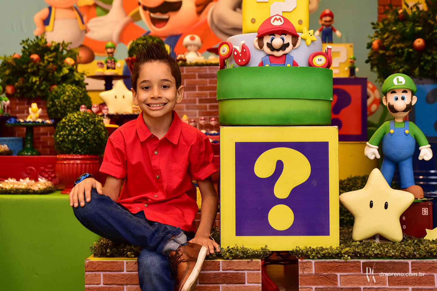 Uma festa com tema Super Marios para o Hygor Uma festa com tema Super Marios para o Hygor